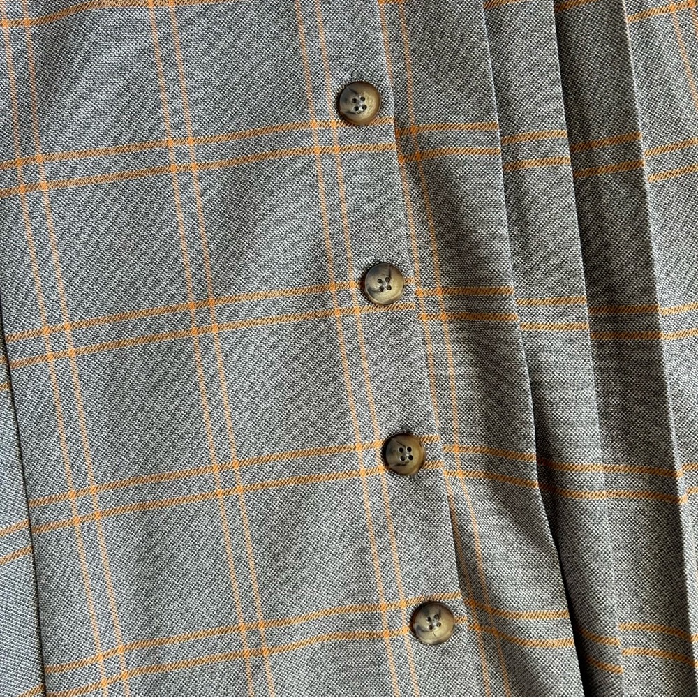 Gianni Bini Gray and Orange Plaid Dress - Picture 4 of 10